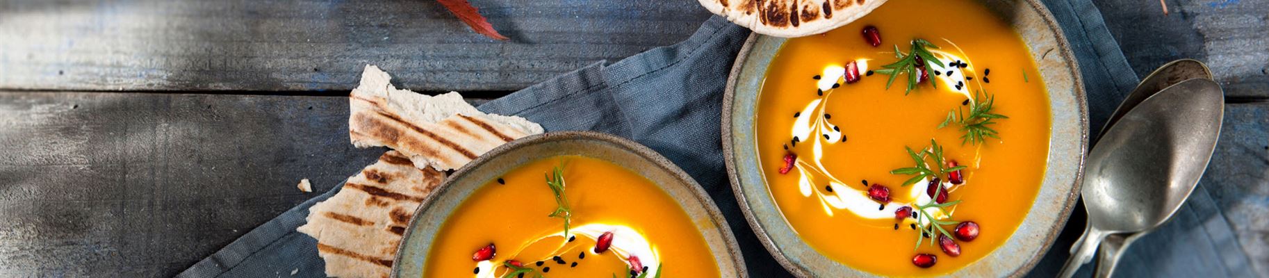 Herbstliche Kürbissuppe mit Ingwer und Möhren