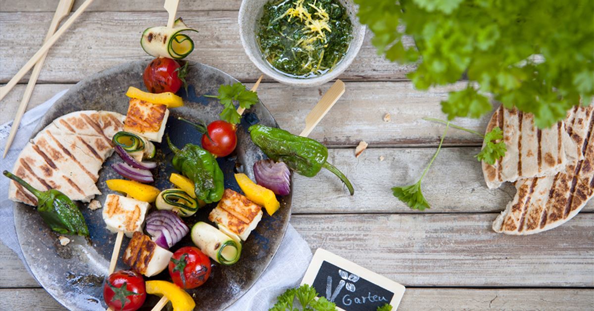 Gegrilltes Gemüse mit Kräuterdressing