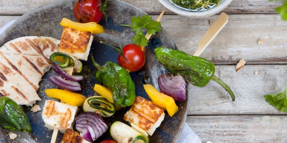 Gegrilltes Gemüse mit Kräuterdressing