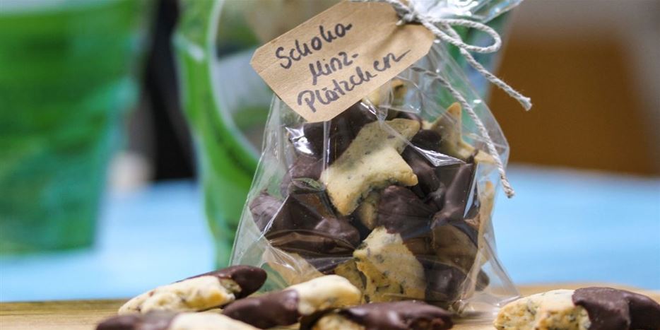 Schoko Minze Plätzchen