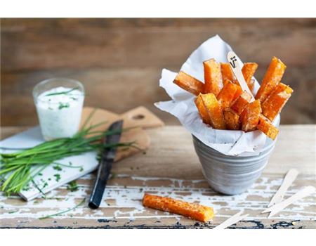 Butternut-Kürbispommes mit Sour Cream
