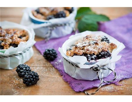 Apfel-Brombeer-Crumble 